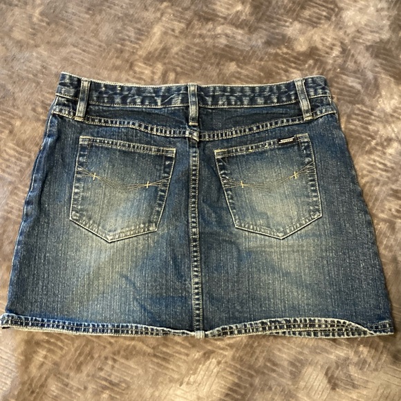 Stephen Hardy Squeeze Button Up jean mini skirt - Picture 2 of 4